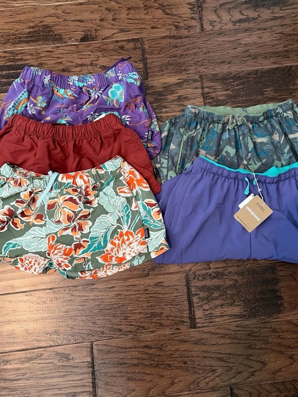 Patagonia Women's Mixed-Print Athletic Shorts - Purple, Red, Floral, Camo, Blue
